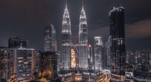 Accessible Malaysia for travelers KUL Petronas Tower by night